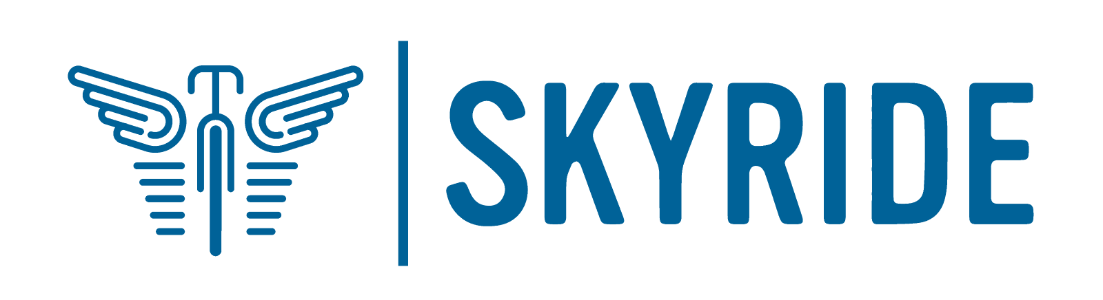SkyRide logo - mark and text